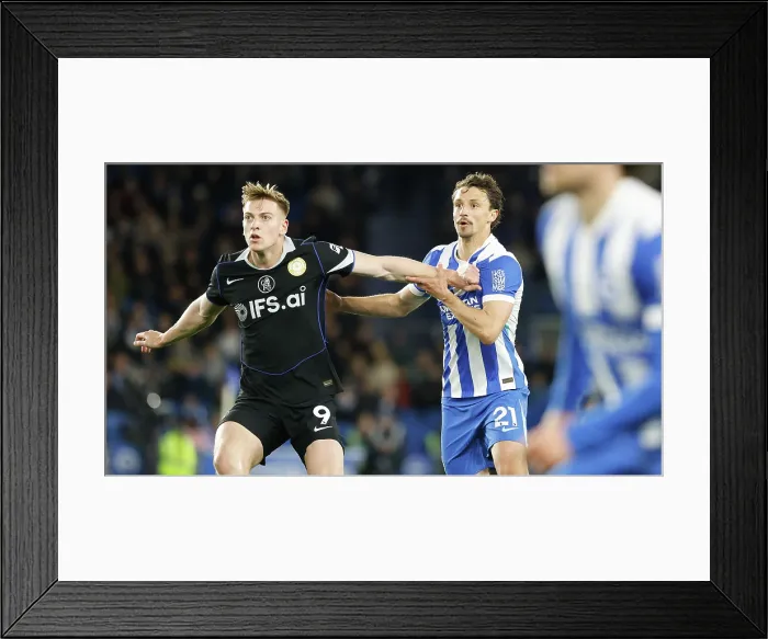 Framed Print : Brighton and Hove Albion v Chelsea Premier League 21APR26 Framed Print : Brighton and Hove Albion v Chelsea Premier League 21APR26
