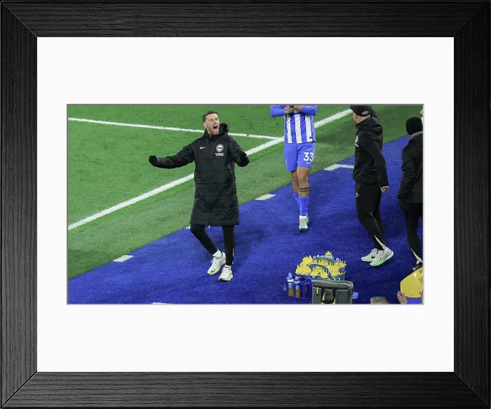 Framed Print : Brighton and Hove Albion v Chelsea Premier League 21APR26 Framed Print : Brighton and Hove Albion v Chelsea Premier League 21APR26