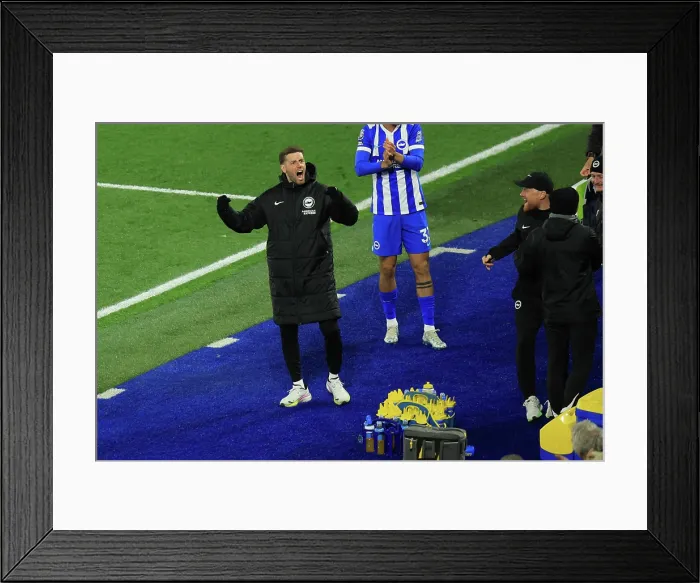 Framed Print : Brighton and Hove Albion v Chelsea Premier League 21APR26 Framed Print : Brighton and Hove Albion v Chelsea Premier League 21APR26