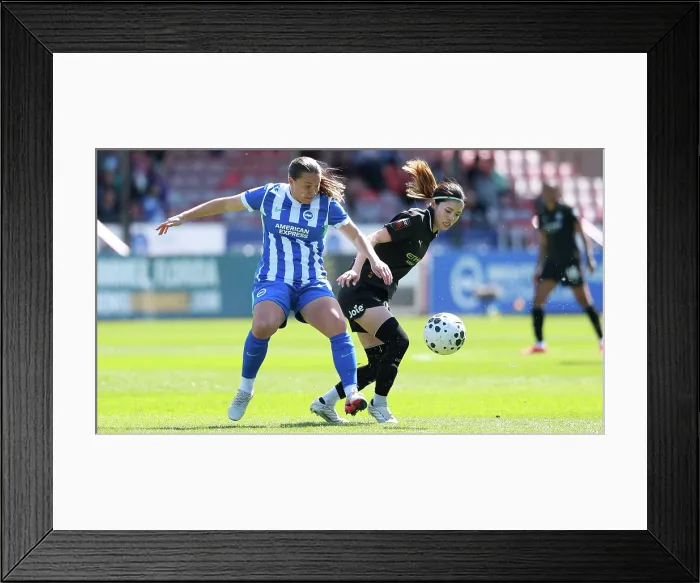 Framed Print : Brighton and Hove Albion Women v Manchester City Women Premier League 25APR26
