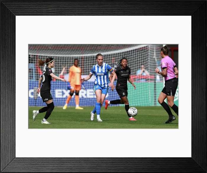 Framed Print : Brighton and Hove Albion Women v Manchester City Women Premier League 25APR26 Framed Print : Brighton and Hove Albion Women v Manchester City Women Premier League 25APR26