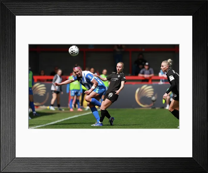 Framed Print : Brighton and Hove Albion Women v Manchester City Women Premier League 25APR26