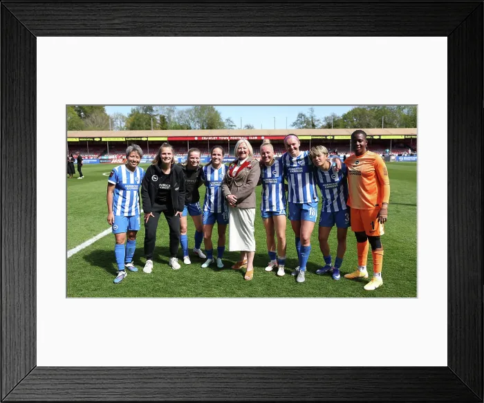 Framed Print : Brighton and Hove Albion Women v Manchester City Women Premier League 25APR26 Framed Print : Brighton and Hove Albion Women v Manchester City Women Premier League 25APR26