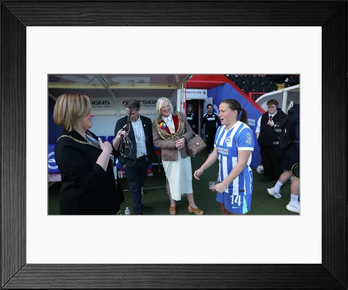 Framed Print : Brighton and Hove Albion Women v Manchester City Women Premier League 25APR26 Framed Print : Brighton and Hove Albion Women v Manchester City Women Premier League 25APR26
