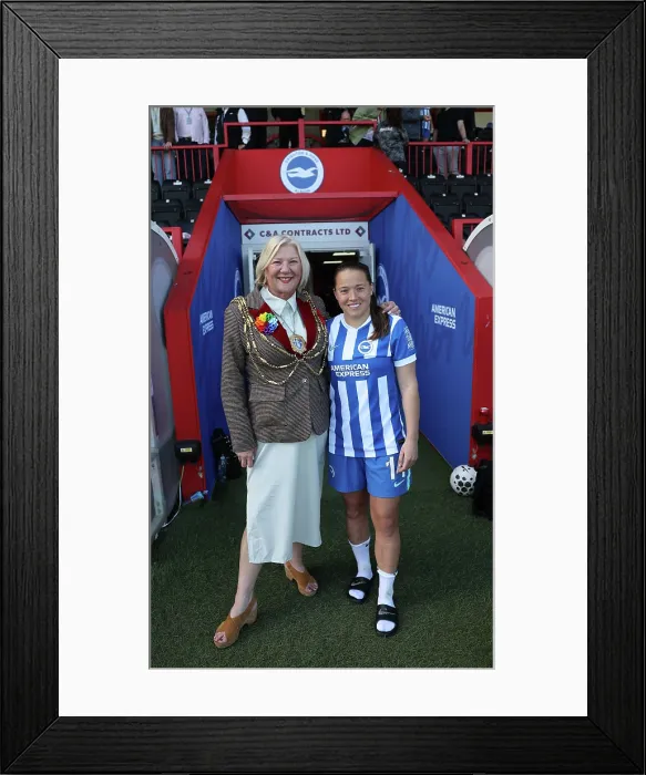Framed Print : Brighton and Hove Albion Women v Manchester City Women Premier League 25APR26 Framed Print : Brighton and Hove Albion Women v Manchester City Women Premier League 25APR26