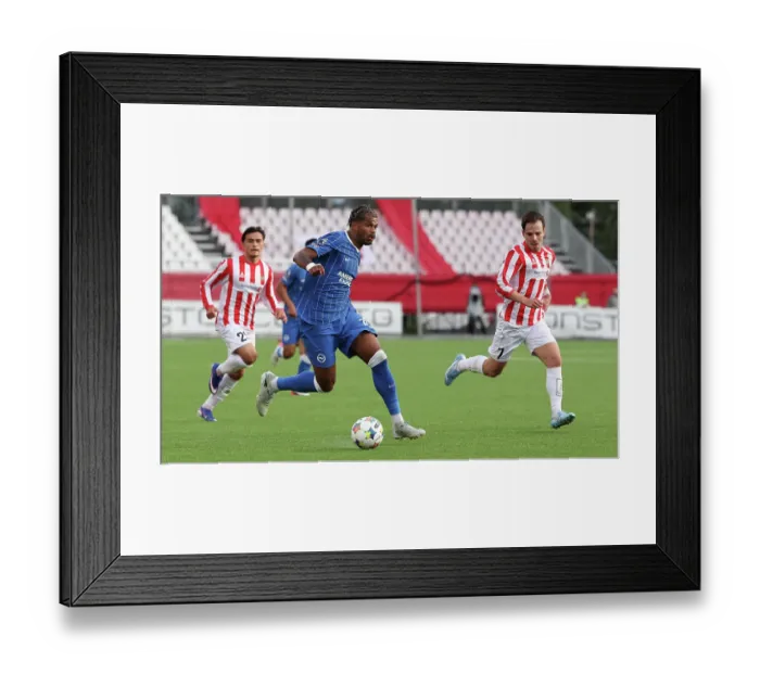 Framed Print : Brighton and Hove Albion v Roma Europa Conference League Play-off 20AUG26 Framed Print : Brighton and Hove Albion v Roma Europa Conference League Play-off 20AUG26