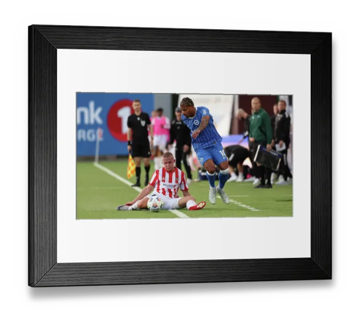 Framed Print : Brighton and Hove Albion v Roma Europa Conference League Play-off 20AUG26 Framed Print : Brighton and Hove Albion v Roma Europa Conference League Play-off 20AUG26