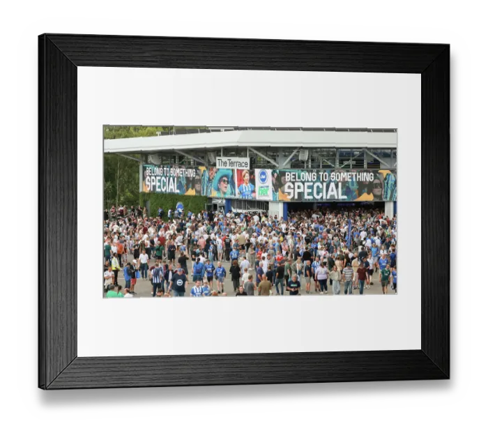 Framed Print : Brighton and Hove Albion v Aston Villa Premier League 23AUG26