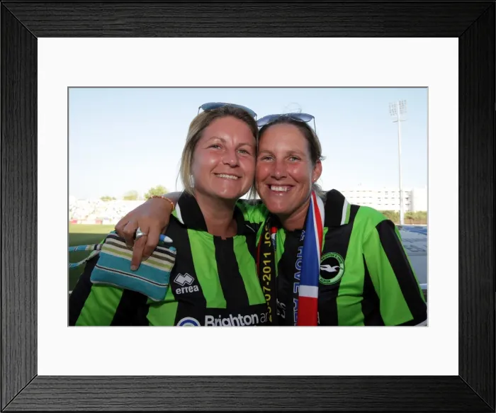 Framed Print : Brighton & Hove Albion FC: Electric Atmosphere of Away Crowds - Portugal Pre-season 2011-12