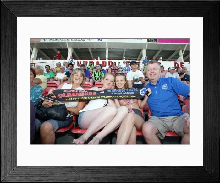 Framed Print : Brighton and Hove Albion FC: Electric Atmosphere - Away Crowds Portugal Pre-season 2011-12
