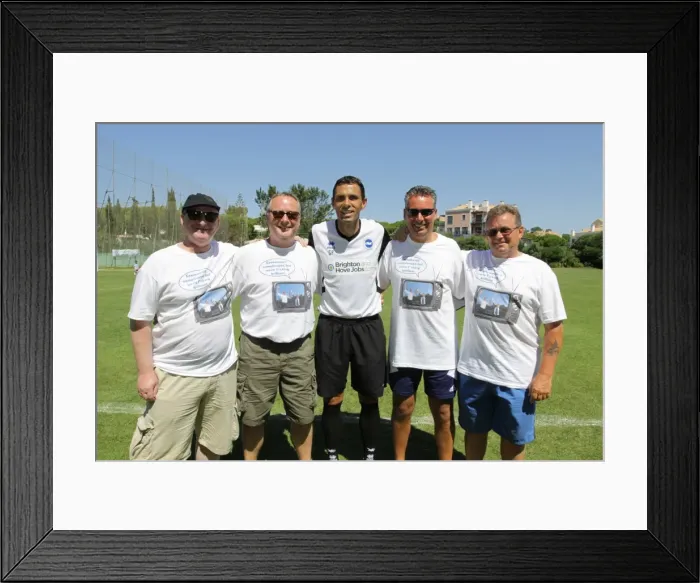 Framed Print : Brighton and Hove Albion FC: Electric Atmosphere in the Stands - Portugal Pre-season 2011-12