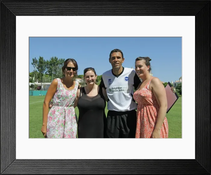 Framed Print : Electric Atmosphere: Brighton and Hove Albion FC Away Crowds in Portugal Pre-season 2011-12