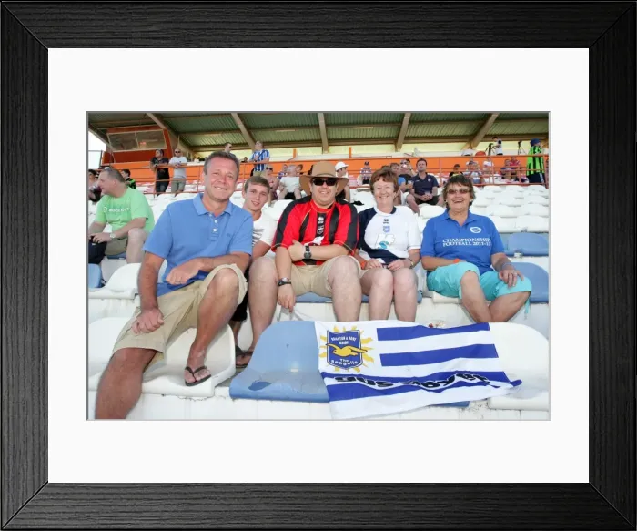 Framed Print : Brighton and Hove Albion FC: Electric Atmosphere in the Stands - Portugal Pre-season 2011-12