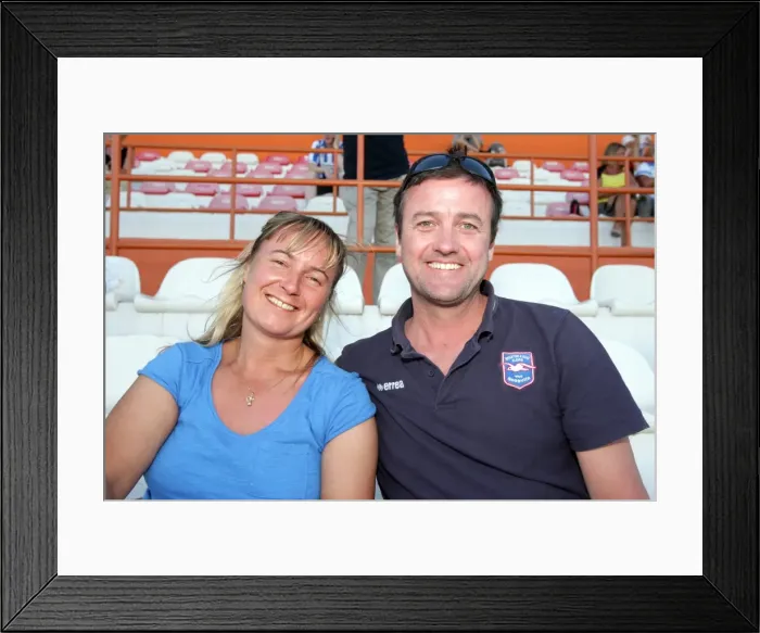 Framed Print : Brighton and Hove Albion FC: Electric Atmosphere in the Stands - Portugal Pre-season 2011-12