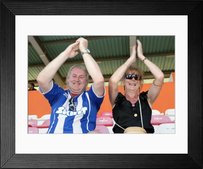 Framed Print : Brighton & Hove Albion Fans Electric Atmosphere: Portugal Pre-season 2011-12
