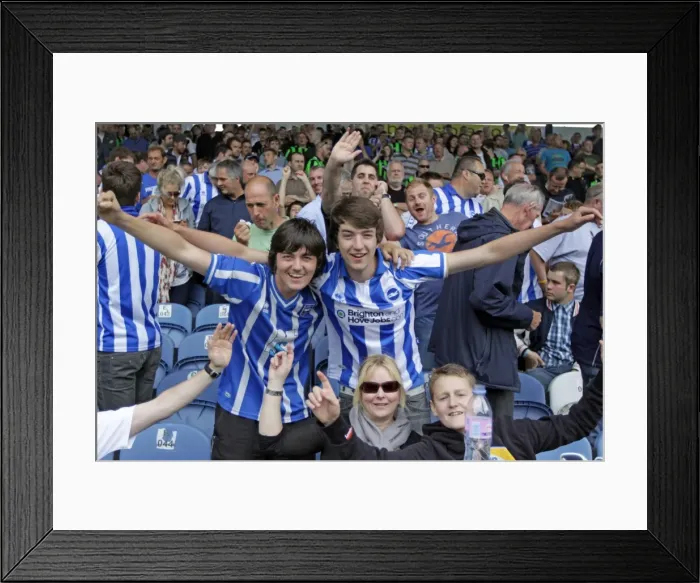 Framed Print : Brighton and Hove Albion FC at Portsmouth: Away Day Crowd Shots (2011-12)