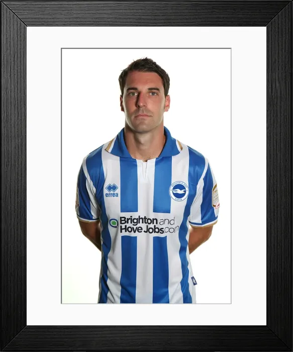 Framed Print : Matt Sparrow: Brighton & Hove Albion's Focused and Determined Player