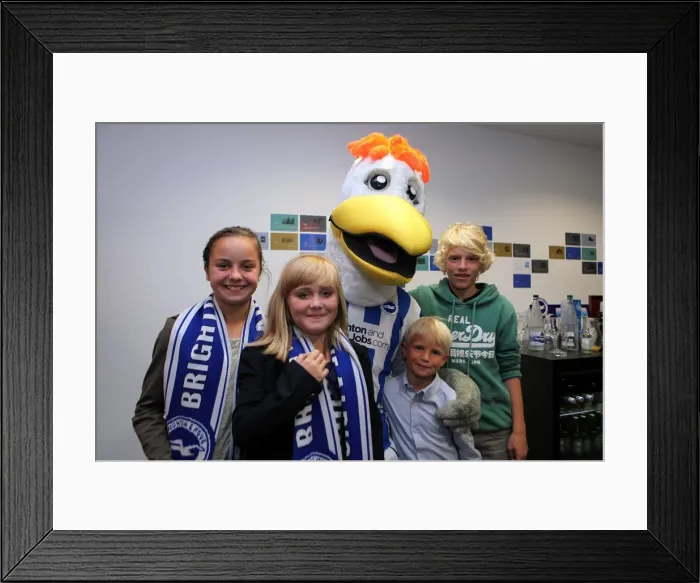 Framed Print : Gully of Brighton and Hove Albion: Greeting His Adoring Fans Framed Print : Gully of Brighton and Hove Albion: Greeting His Adoring Fans