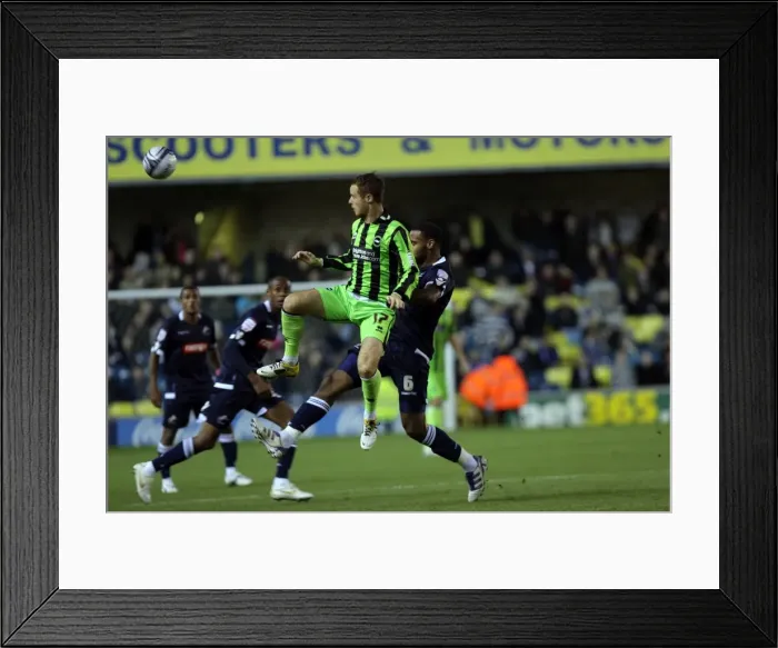 Framed Print : Brighton & Hove Albion Away at Millwall: 18-10-2011, Season 2011-12
