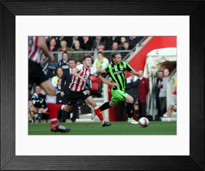 Framed Print : Brighton & Hove Albion vs Southampton (Away) - 21-11-2011: A Glance Back at the 2011-12 Season's Away Game Framed Print : Brighton & Hove Albion vs Southampton (Away) - 21-11-2011: A Glance Back at the 2011-12 Season's Away Game