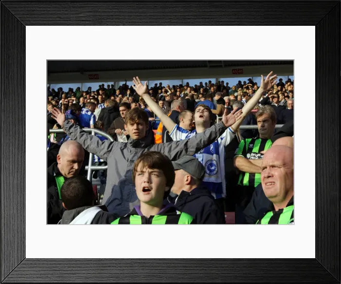 Framed Print : Brighton and Hove Albion FC: Away Days 2011-12 - Seafront Supporters in Action Framed Print : Brighton and Hove Albion FC: Away Days 2011-12 - Seafront Supporters in Action