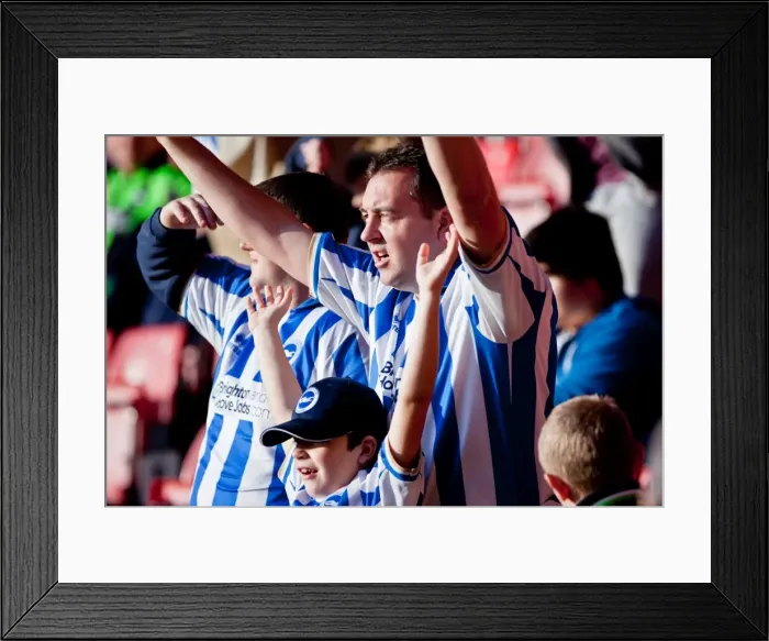 Framed Print : Unforgettable Away Day Moments: Brighton and Hove Albion FC Crowd Shots 2011-12