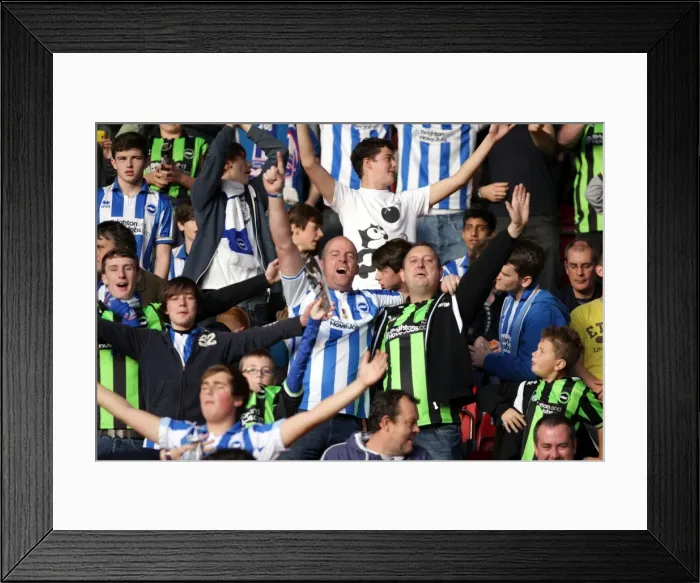 Framed Print : Brighton and Hove Albion FC: Away Days 2011-12 - Fans on the Seafront Framed Print : Brighton and Hove Albion FC: Away Days 2011-12 - Fans on the Seafront