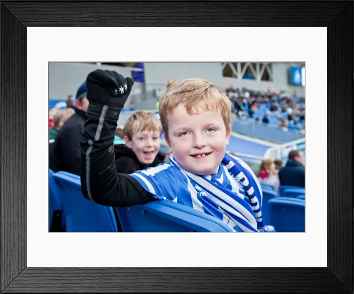 Framed Print : Electric Atmosphere at The Amex: Brighton & Hove Albion FC Crowd Shots (2011-12)
