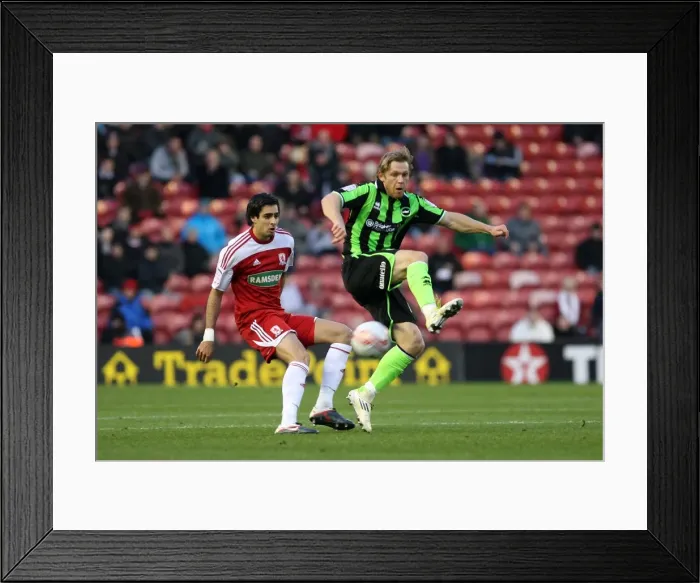 Framed Print : Brighton & Hove Albion vs. Middlesbrough: 2011-12 Away Game Framed Print : Brighton & Hove Albion vs. Middlesbrough: 2011-12 Away Game