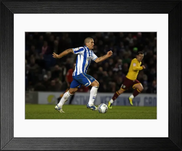 Framed Print : Focused Defender: Adam El-Abd's Unyielding Performance for Brighton & Hove Albion FC Framed Print : Focused Defender: Adam El-Abd's Unyielding Performance for Brighton & Hove Albion FC