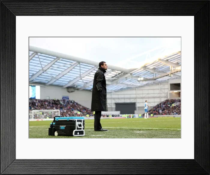 Framed Print : Gus Poyet: Masterminding Brighton and Hove Albion FC's Success Framed Print : Gus Poyet: Masterminding Brighton and Hove Albion FC's Success
