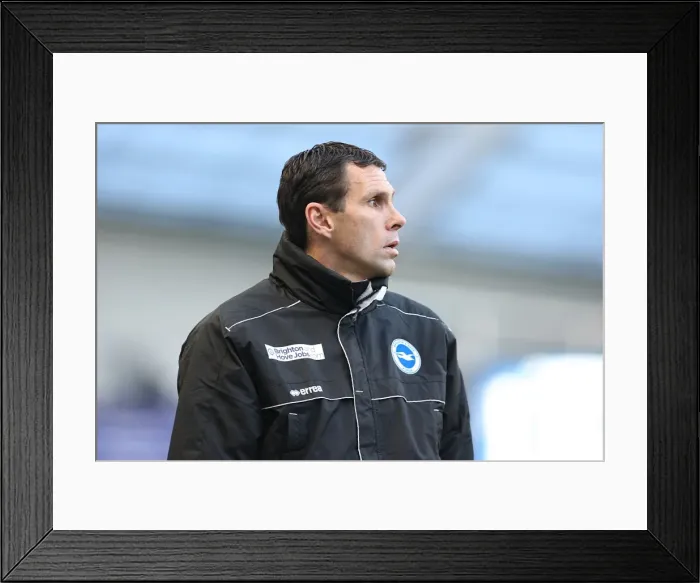 Framed Print : Gus Poyet: Brighton and Hove Albion FC's Inspiring Coach Framed Print : Gus Poyet: Brighton and Hove Albion FC's Inspiring Coach