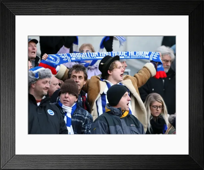 Framed Print : Brighton and Hove Albion: Electric Atmosphere - Crowd Shots from The Amex Stadium (2011-2012)