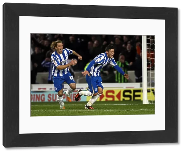 Jake Forster-Caskey scores against Southamptont at the Amex, Jan 2012