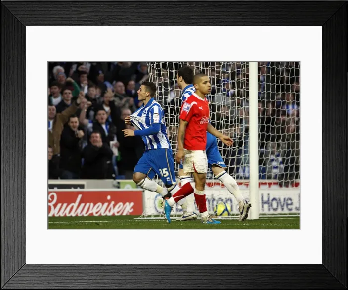 Framed Print : Brighton & Hove Albion vs. Wrexham (F.A. Cup), January 7, 2011 Framed Print : Brighton & Hove Albion vs. Wrexham (F.A. Cup), January 7, 2011