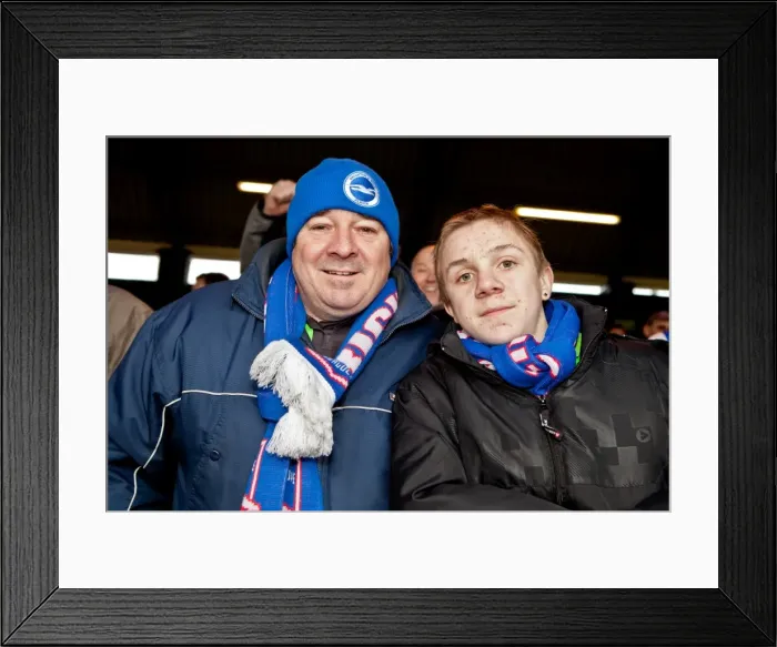 Framed Print : Brighton & Hove Albion at Peterborough United (2011-12 Season): A Glance at an Away Game Framed Print : Brighton & Hove Albion at Peterborough United (2011-12 Season): A Glance at an Away Game