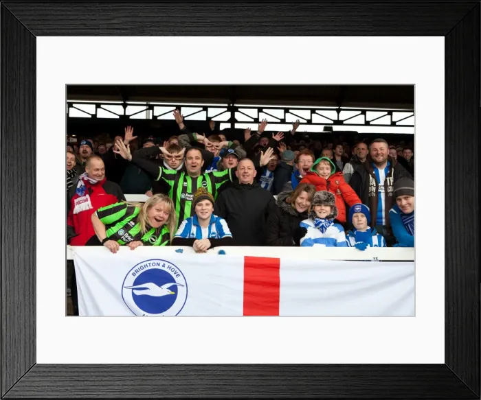 Framed Print : Brighton & Hove Albion at Peterborough United (2011-12 Season): A Glance at an Away Game Framed Print : Brighton & Hove Albion at Peterborough United (2011-12 Season): A Glance at an Away Game