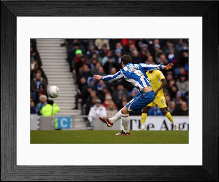 Framed Print : Brighton & Hove Albion vs. Leicester City (04-02-12): A Past Season Encounter