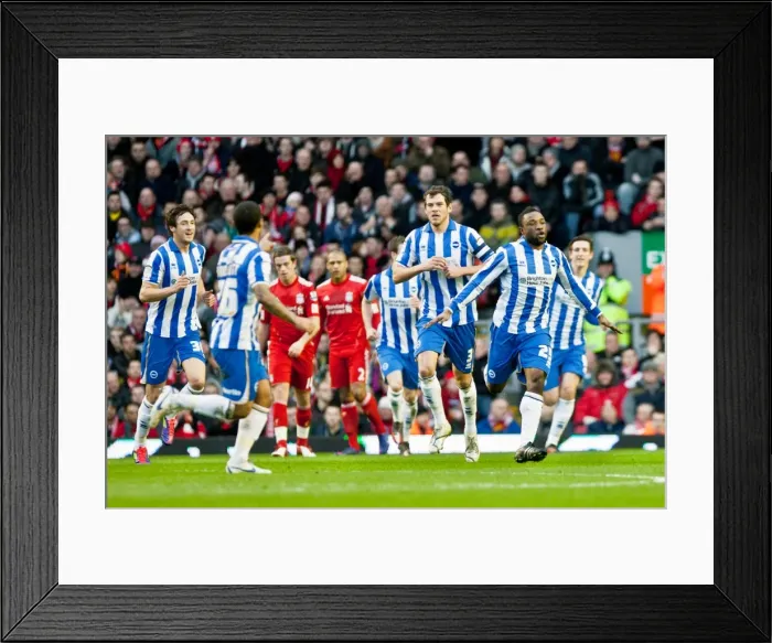 Framed Print : Brighton & Hove Albion vs. Liverpool (FA Cup, 2011-12): Away Game Framed Print : Brighton & Hove Albion vs. Liverpool (FA Cup, 2011-12): Away Game