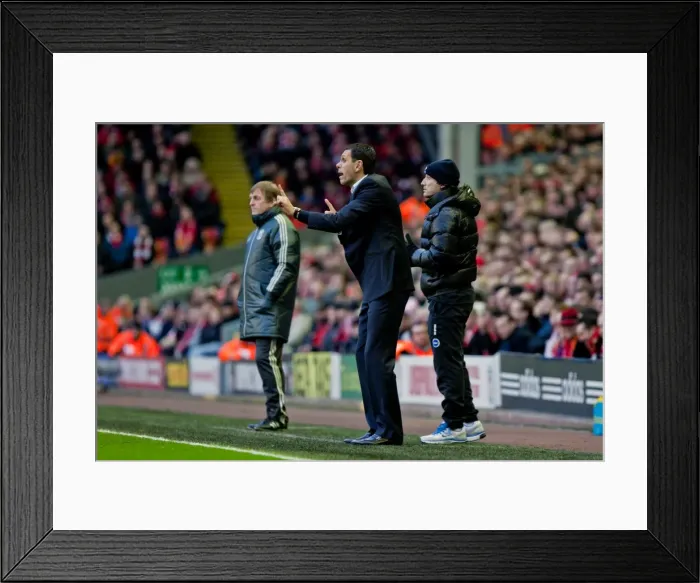 Framed Print : Brighton & Hove Albion vs. Liverpool (F.A. Cup) - A Look Back at the 2011-12 Season: The Away Game at Anfield Framed Print : Brighton & Hove Albion vs. Liverpool (F.A. Cup) - A Look Back at the 2011-12 Season: The Away Game at Anfield