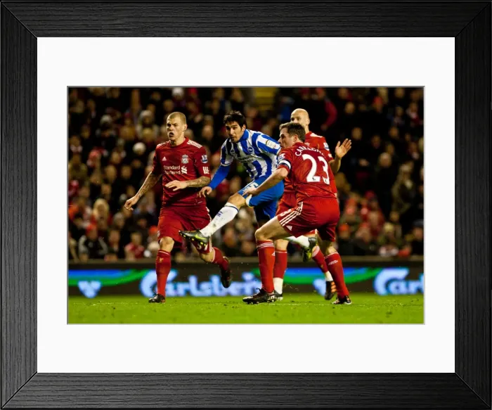 Framed Print : Brighton & Hove Albion vs. Liverpool: 2011-12 FA Cup Clash at Anfield Framed Print : Brighton & Hove Albion vs. Liverpool: 2011-12 FA Cup Clash at Anfield