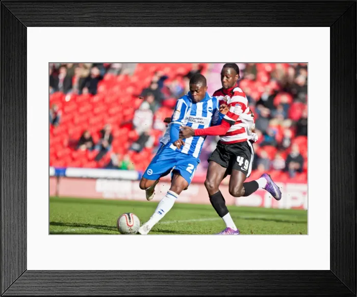Framed Print : Brighton & Hove Albion's Abdul Razak in Action against Doncaster Rovers, March 2012