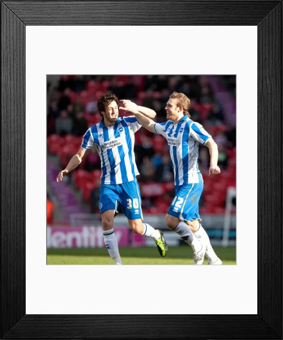 Framed Print : Craig Mackail-Smith Scores the Opener: Brighton Lead 1-0 against Doncaster Rovers, March 3, 2012 Framed Print : Craig Mackail-Smith Scores the Opener: Brighton Lead 1-0 against Doncaster Rovers, March 3, 2012