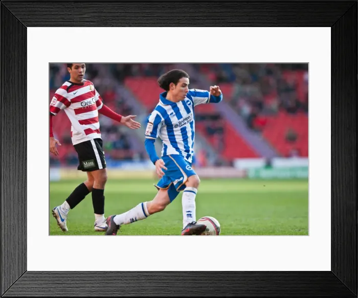 Framed Print : Gai Assulin's Championship Debut: Brighton & Hove Albion vs Doncaster Rovers (March 3, 2012)