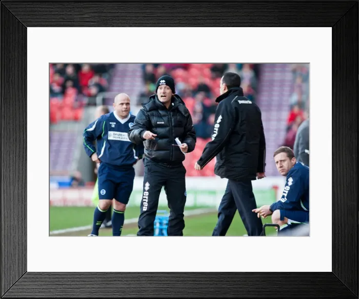 Framed Print : Brighton & Hove Albion at Doncaster Rovers (Away Game, 03-03-12, 2011-12 Season) Framed Print : Brighton & Hove Albion at Doncaster Rovers (Away Game, 03-03-12, 2011-12 Season)