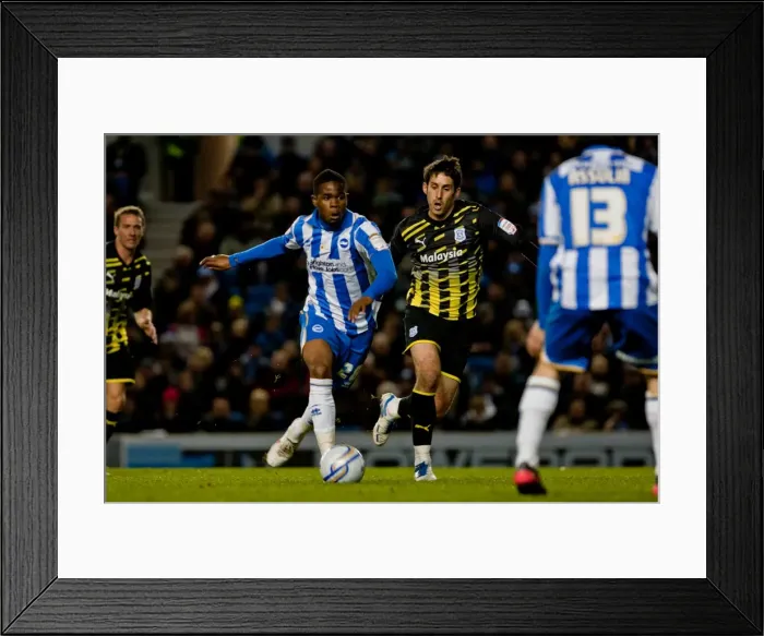 Framed Print : Abdul Razak during Brighton & Hove Albion v Cardiff City v Npower Championship