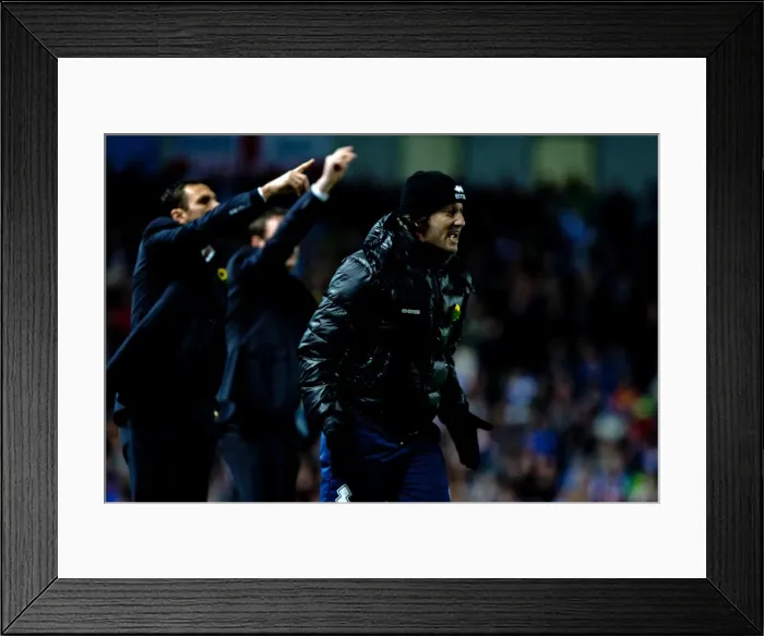 Framed Print : Mauricio Taricco's Frustration: Brighton & Hove Albion vs. Cardiff City, March 7, 2012