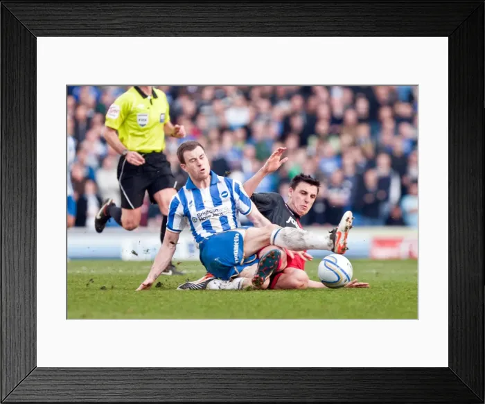 Framed Print : Brighton & Hove Albion's Ashley Barnes in Action Against Portsmouth, Championship Clash at Amex Stadium (March 10, 2012) Framed Print : Brighton & Hove Albion's Ashley Barnes in Action Against Portsmouth, Championship Clash at Amex Stadium (March 10, 2012)