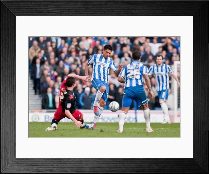 Framed Print : Gonzalo Jara Reyes in Action for Brighton & Hove Albion vs Portsmouth, Championship Clash at Amex Stadium, March 10, 2012 Framed Print : Gonzalo Jara Reyes in Action for Brighton & Hove Albion vs Portsmouth, Championship Clash at Amex Stadium, March 10, 2012
