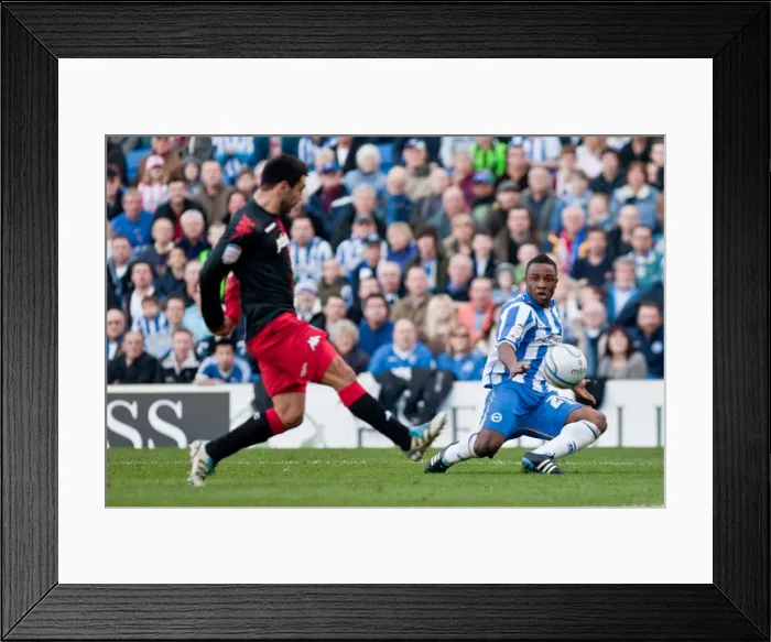 Framed Print : Kazenga LuaLua's Electrifying Performance: Brighton & Hove Albion vs Portsmouth, Championship Clash at Amex Stadium (March 10, 2012) Framed Print : Kazenga LuaLua's Electrifying Performance: Brighton & Hove Albion vs Portsmouth, Championship Clash at Amex Stadium (March 10, 2012)